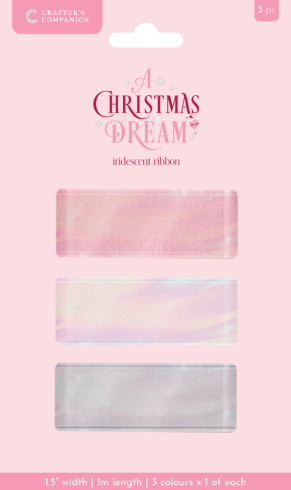 Crafters Companion - Bänder "A Christmas Dream" Iridescent Ribbon 