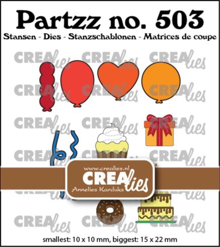 Crealies - Stanzschablone "No. 503 Mini Birthday" Partzz Dies