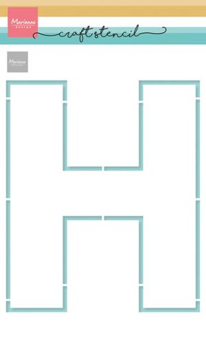 Marianne Design - Schablone 14,9x21cm "H-Letter" Stencil