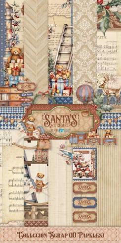 Papers For You - Designpapier "Santa's Workshop" Scrap Paper Pack 6x12 Inch - 10 Bogen 