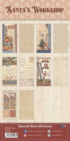 Papers For You - Designpapier "Santa's Workshop" Scrap Paper Pack 6x12 Inch - 10 Bogen 