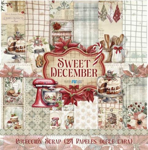 Papers For You - Designpapier "Sweet December" Scrap Paper Pack 6x6 Inch - 24 Bogen  