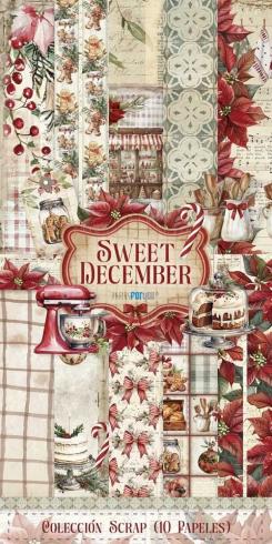 Papers For You - Designpapier "Sweet December" Scrap Paper Pack 6x12 Inch - 10 Bogen 