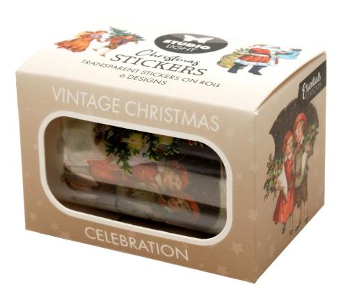 Studio Light - Aufkleber "Vintage Christmas Celebration" Stickers on Roll