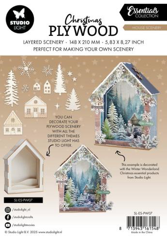 Studio Light - Holzteile 14,8x21cm "House Scenery" Plywood Elements