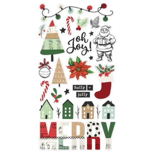 Simple Stories - Aufkleber "All Wrapped Up" Chipboard Sticker 