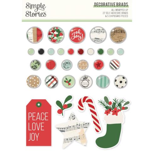 Simple Stories - Decorative Brads "All Wrapped Up" 