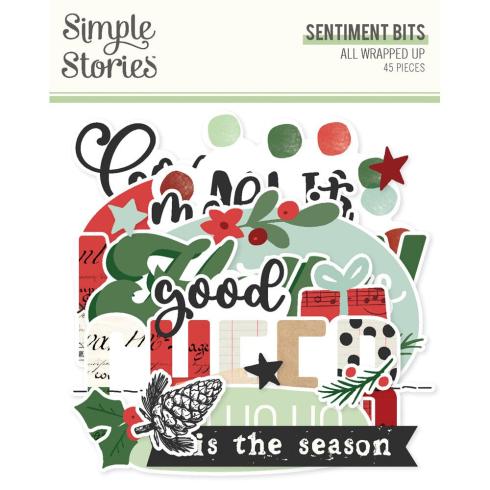 Simple Stories - Stanzteile "All Wrapped Up" Sentiment Bits & Pieces 
