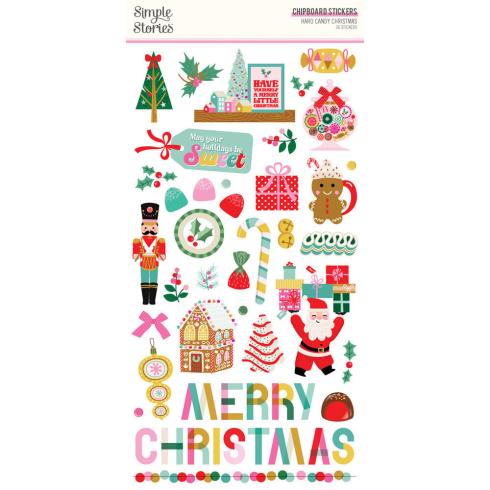 Simple Stories - Aufkleber "Hard Candy Christmas" Chipboard Sticker 