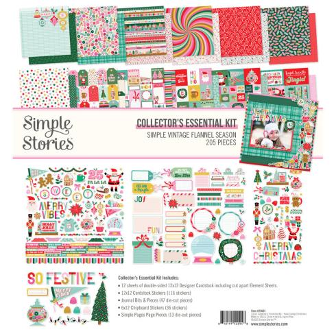 Simple Stories - Collectors Essential Kit "Hard Candy Christmas" 12 Bogen Designpapier