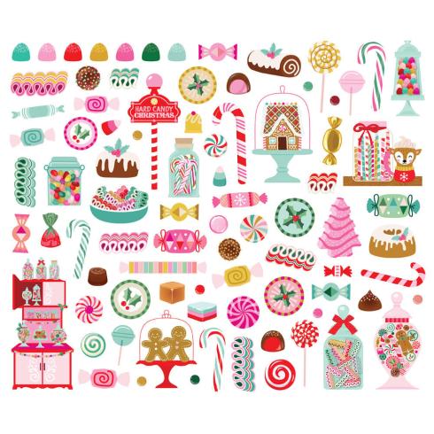 Simple Stories - Stanzteile "Hard Candy Christmas" Sweets Bits & Pieces 