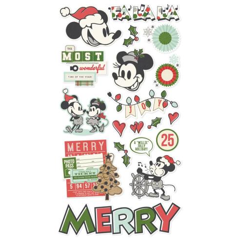 Simple Stories - Aufkleber "Say Cheese Classic Mouse Christmas" Chipboard Sticker 