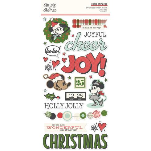 Simple Stories - Aufkleber "Say Cheese Classic Mouse Christmas" Foam Sticker