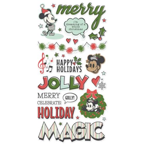 Simple Stories - Aufkleber "Say Cheese Classic Mouse Christmas" Foam Sticker