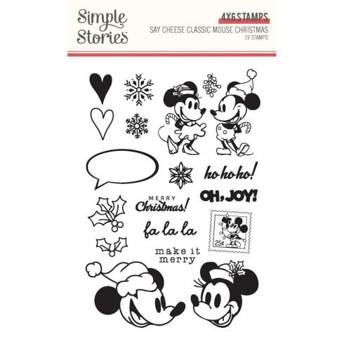 Simple Stories - Stempelset "Say Cheese Classic Mouse Christmas" Clear Stamps 