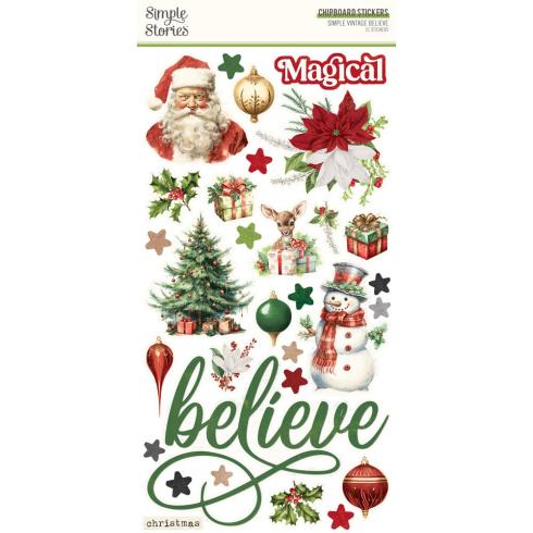 Simple Stories - Aufkleber "Simple Vintage Believe" Chipboard Sticker 
