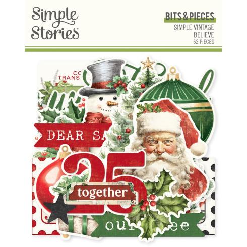 Simple Stories - Stanzteile "Simple Vintage Believe" Bits & Pieces 