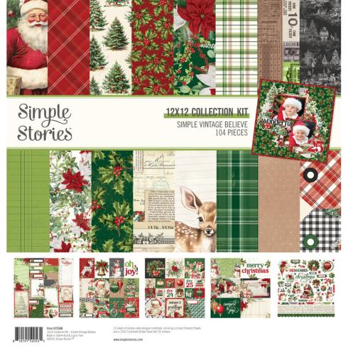 Simple Stories - Collections Kit "Simple Vintage Believe" 12 Bogen Designpapier