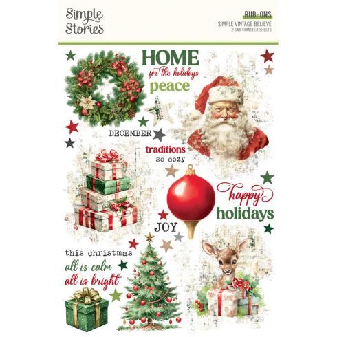 Simple Stories - Transfer Sticker "Simple Vintage Believe" Rub Ons