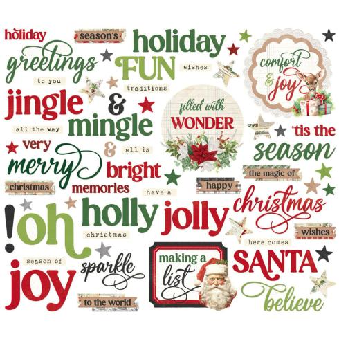 Simple Stories - Stanzteile "Simple Vintage Believe" Sentiments Bits & Pieces 
