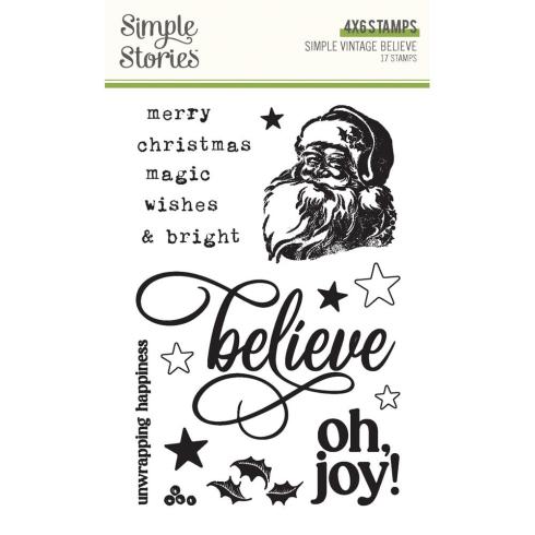 Simple Stories - Stempelset "Simple Vintage Believe" Clear Stamps 