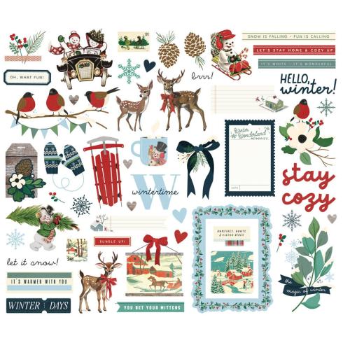 Simple Stories - Stanzteile "Simple Vintage Flannel Season" Bits & Pieces 