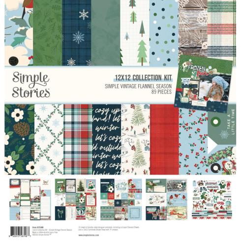Simple Stories - Collections Kit "Simple Vintage Flannel Season" 12 Bogen Designpapier