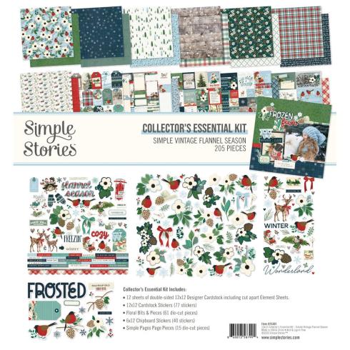 Simple Stories - Collectors Essential Kit "Simple Vintage Flannel Season" 12 Bogen Designpapier