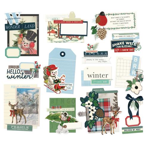 Simple Stories - Stanzteile "Simple Vintage Flannel Season" Ephemera Bits & Pieces 