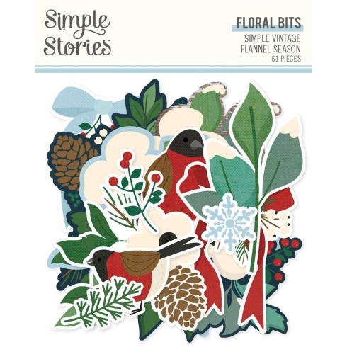 Simple Stories - Stanzteile "Simple Vintage Flannel Season" Floral Bits & Pieces 