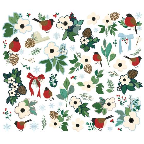 Simple Stories - Stanzteile "Simple Vintage Flannel Season" Floral Bits & Pieces 
