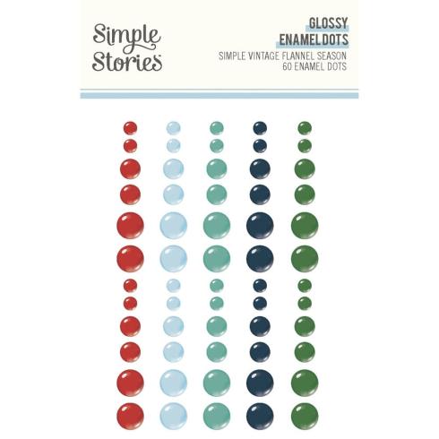 Simple Stories - Enamel Dots "Simple Vintage Flannel Season" 60 Stück 