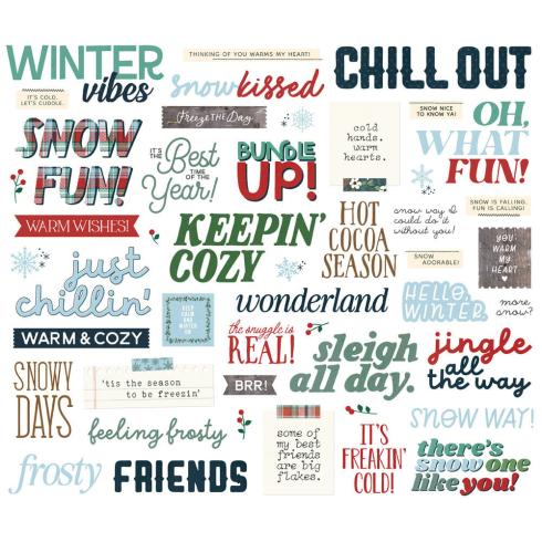Simple Stories - Stanzteile "Simple Vintage Flannel Season" Sentiment Bits & Pieces 
