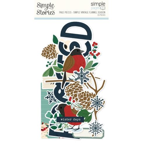 Simple Stories - Stanzteile "Simple Vintage Flannel Season" Pages Pieces