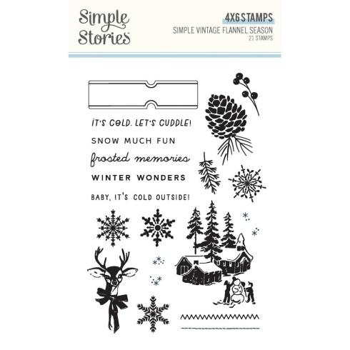 Simple Stories - Stempelset "Simple Vintage Flannel Season" Clear Stamps 