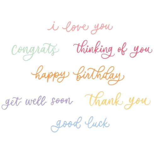 Sizzix - Stanzschablone "Common Greetings" Thinlits Craft Dies
