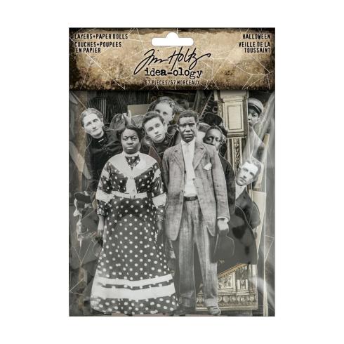 Tim Holtz - Idea Ology - Papier Dekoration "Halloween" Paper Dolls
