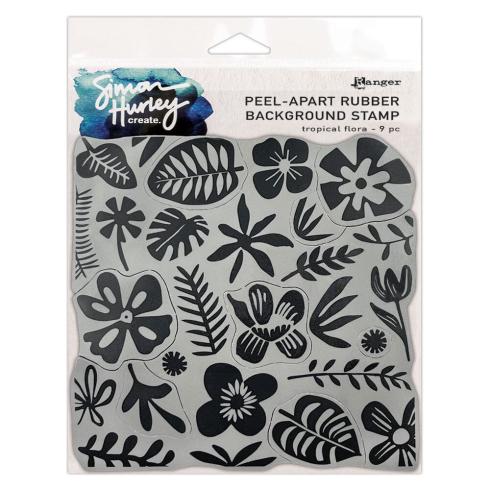 Ranger - Gummistempelset by Simon Hurley Create "Tropical Floral" Rubber Stamp