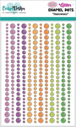 Carlijn Design - Klebesteine "Halloween" Enamel Dots 300 Stück