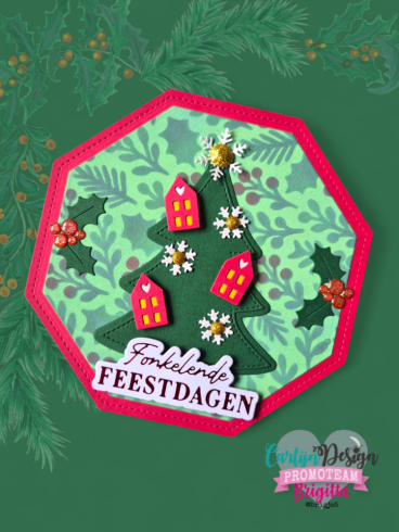 Carlijn Design - Schablone 15,5x15,5cm "Kerst Patronen" Stencil