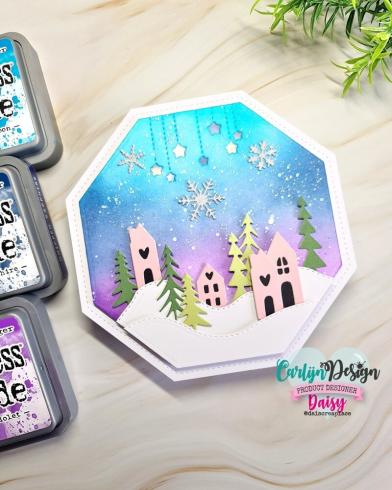 Carlijn Design - Stanzschablone "Achthoeken Kerst" Dies 