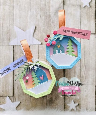 Carlijn Design - Stanzschablone "Achthoeken Kerst" Dies 