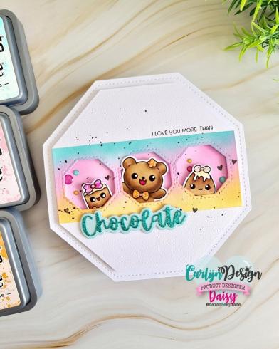 Carlijn Design - Stanzschablone "Choco Friends Words" Dies 