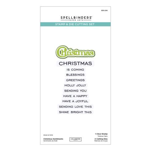 Spellbinders - Stempelset & Stanzschablone "Christmas Sentiments" Clear Stamps & Dies