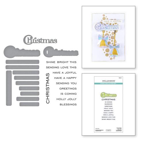 Spellbinders - Stempelset & Stanzschablone "Christmas Sentiments" Clear Stamps & Dies