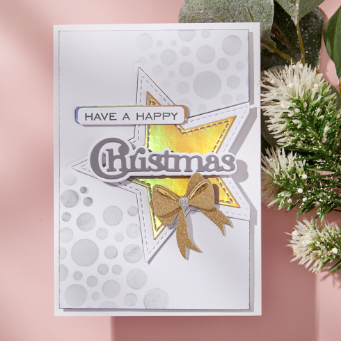 Spellbinders - Stempelset & Stanzschablone "Christmas Sentiments" Clear Stamps & Dies