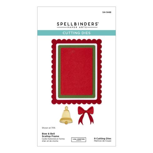 Spellbinders - Stanzschablone "Bow & Bell Scallop Frame" Dies