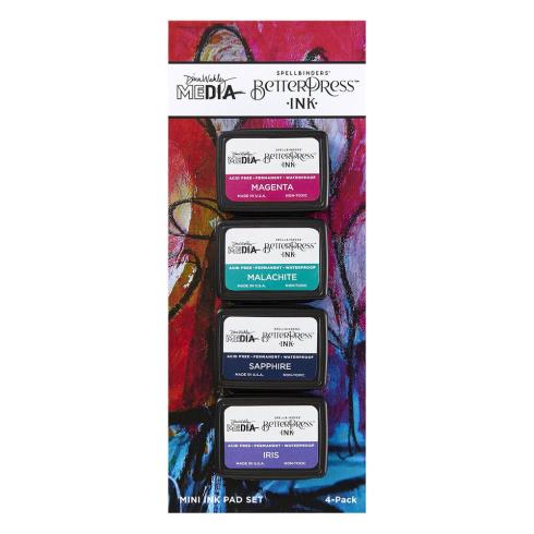 Spellbinders - Stempelkissen "Happy" BetterPress Ink Mini Set