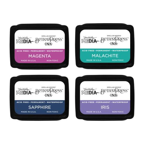 Spellbinders - Stempelkissen "Happy" BetterPress Ink Mini Set