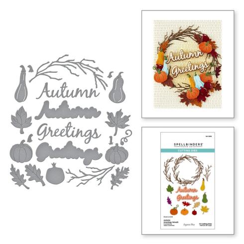 Spellbinders - Stanzschablone "Autumn Greetings Wreath" Dies
